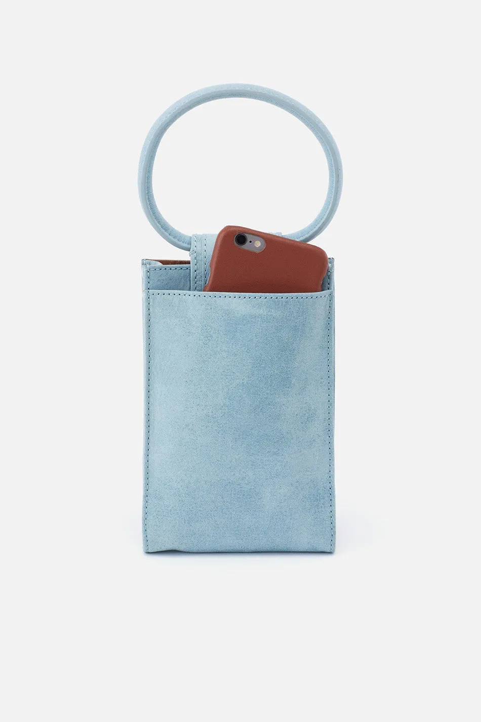 Sheila Phone Crossbody Purse - Buffed Hide Blue Topaz