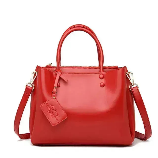 Simple Fashion Large Capacity Work Leather Handbag