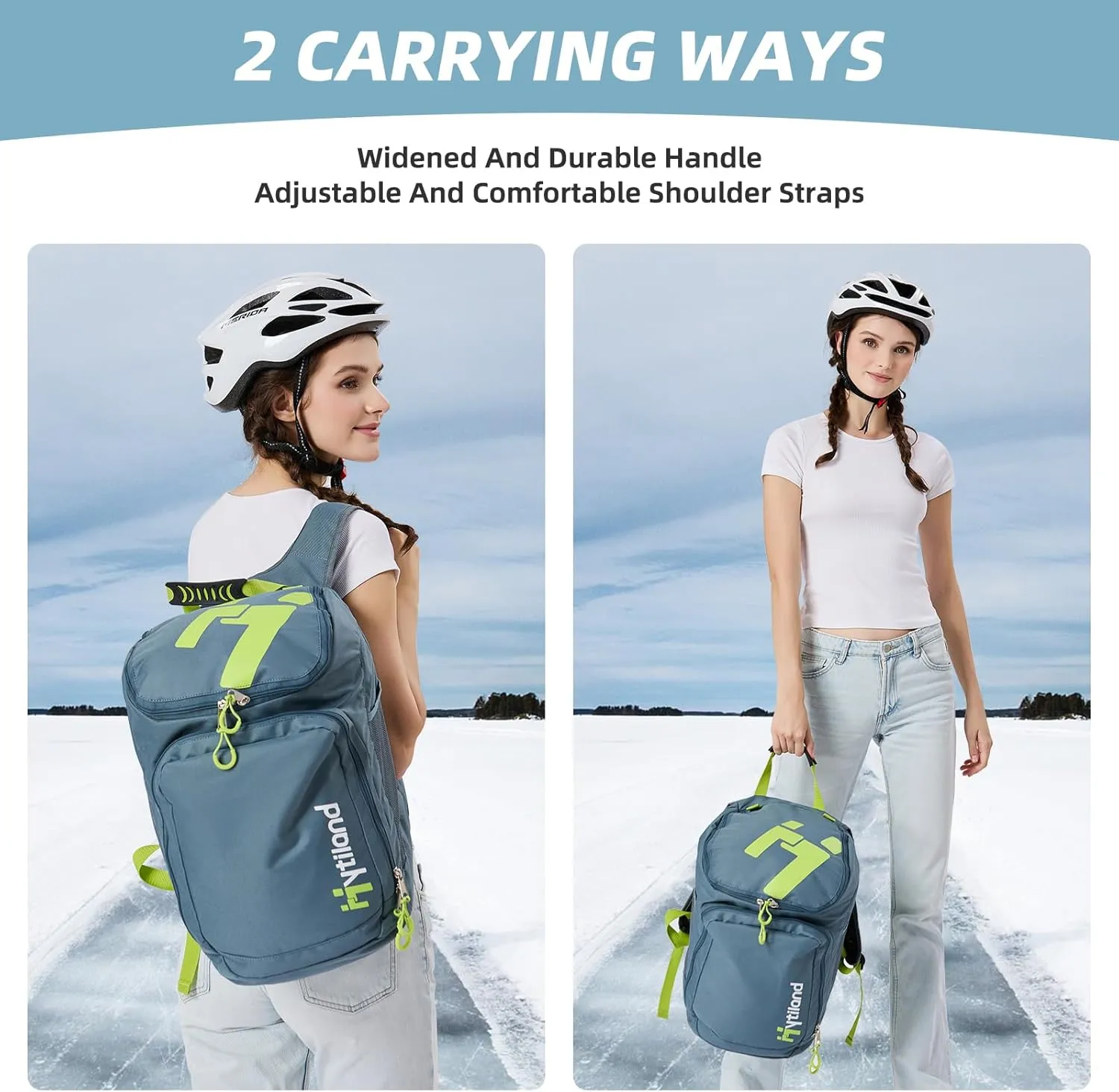 Ski Boot Bag - 32L Ski & Snowboard Boot Travel Backpack for Boots, Helmet, Goggles & Snowsuits