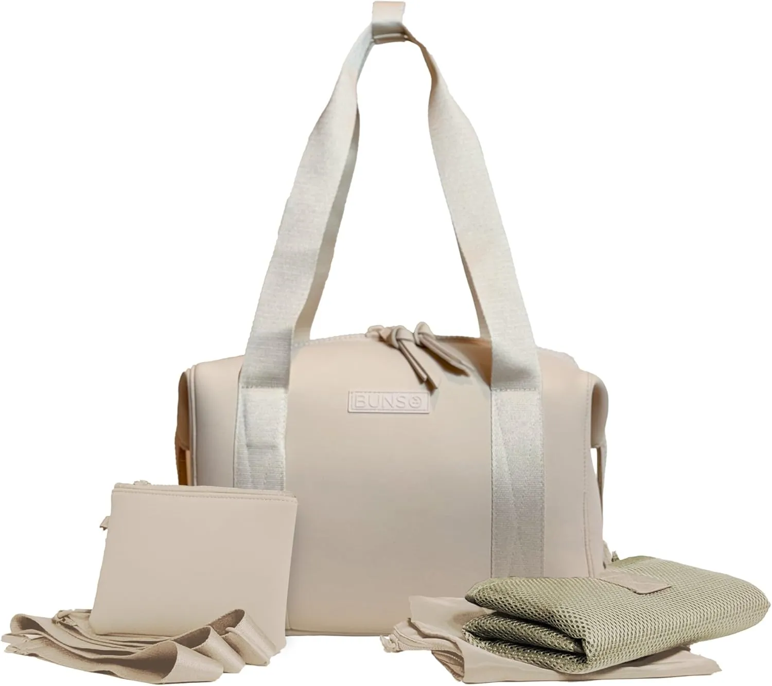 Small Diaper Bag Tote - 12 x 7 x 8 Inches Premium Neoprene Baby Diaper Bag with Portable Changing Pad & Pouch - Lightweight and Water-Resistant Diaper Bags