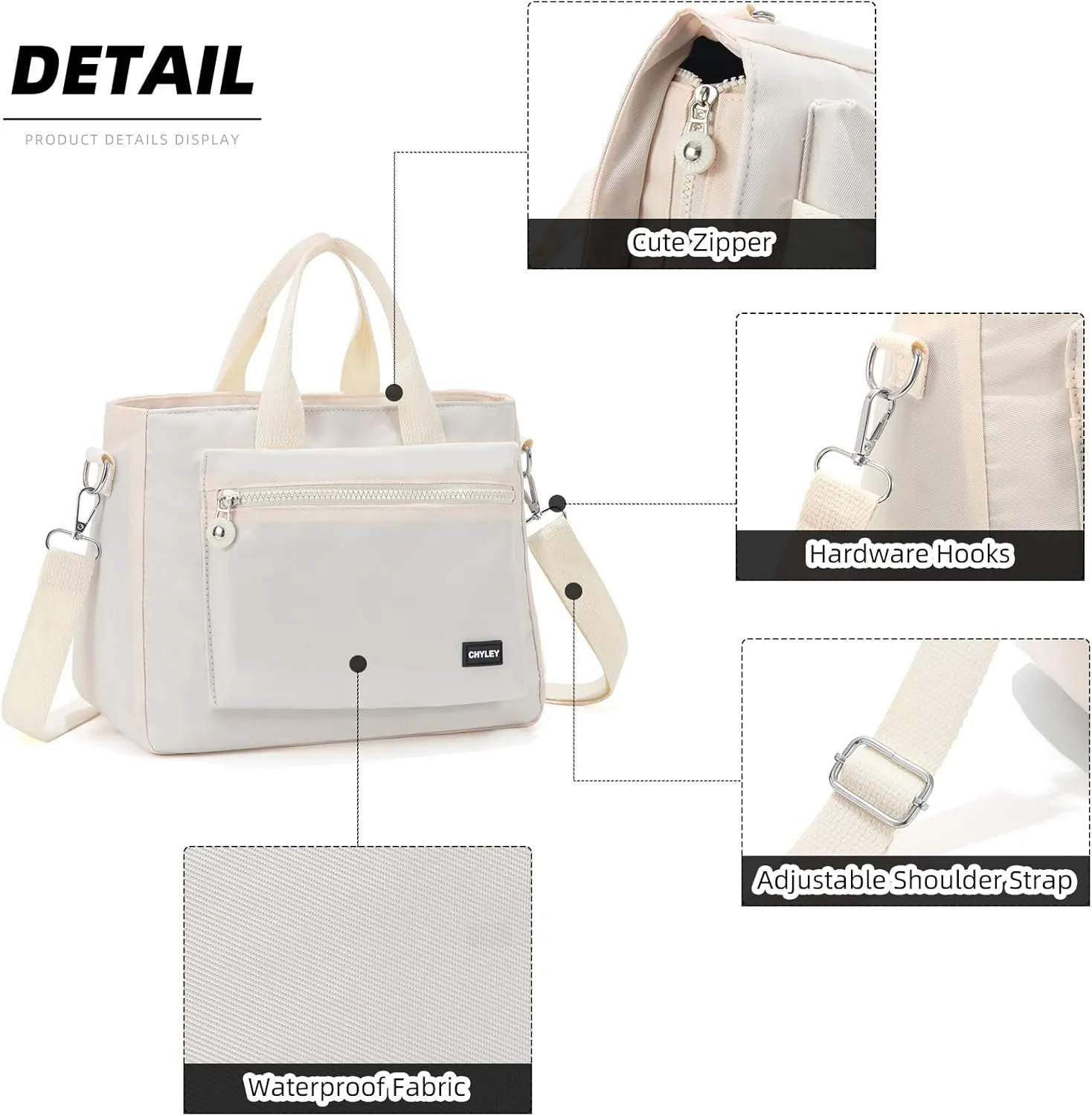 Small Tote Bag for Women,Canvas Crossbody Bags Shoulder Bag With Zipper,Satchel Purse Work Handbag