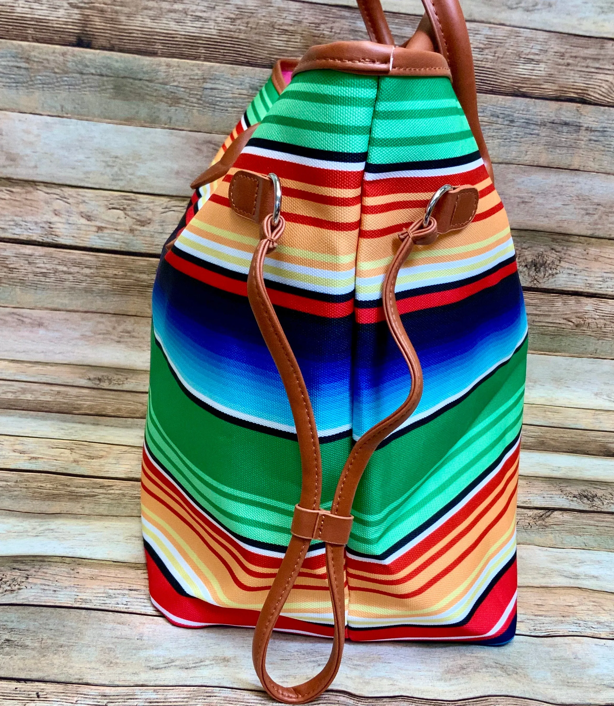 Southwest Fiesta Serape High Quality Canvas Tote 23x13x8