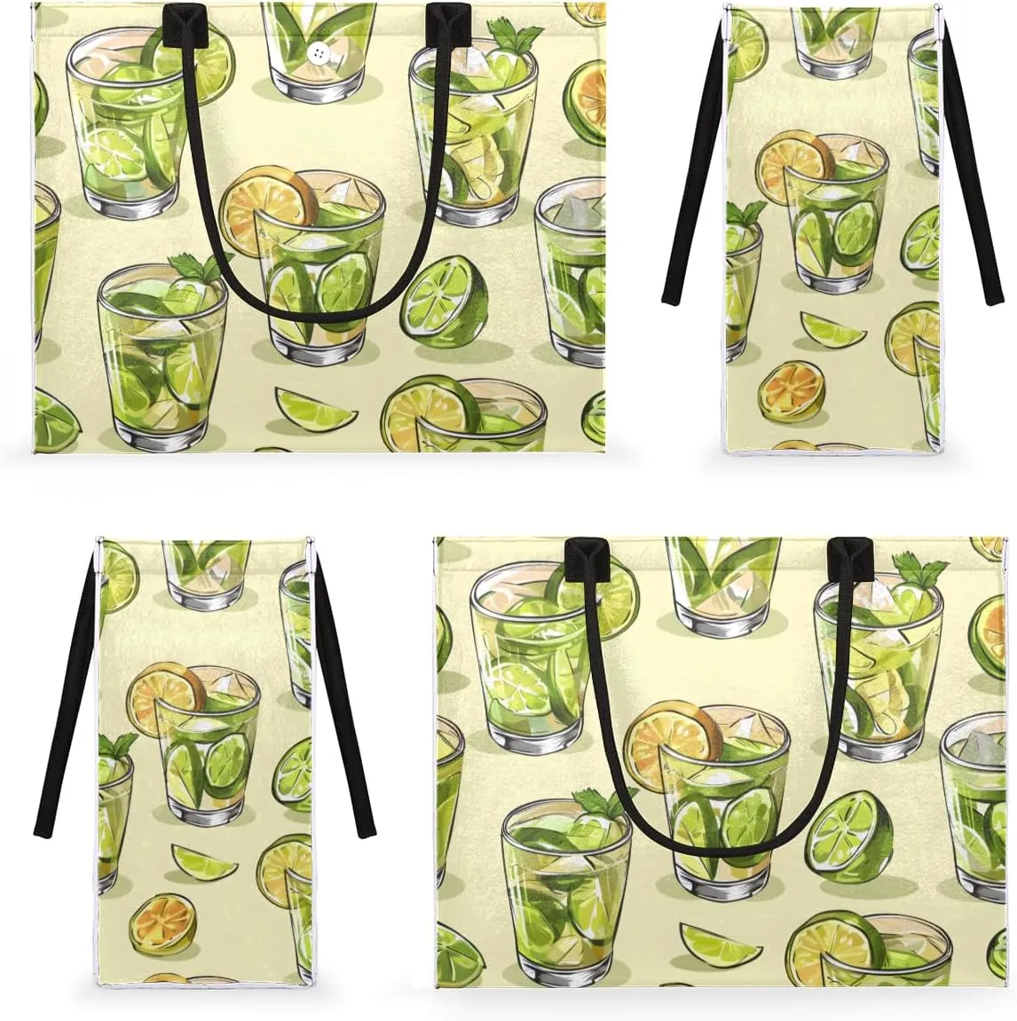 Tote Bag for Women,Travel Storage Shopping Basket with Inner Zipper Pocket Portable Reusable Handbag Gifts02