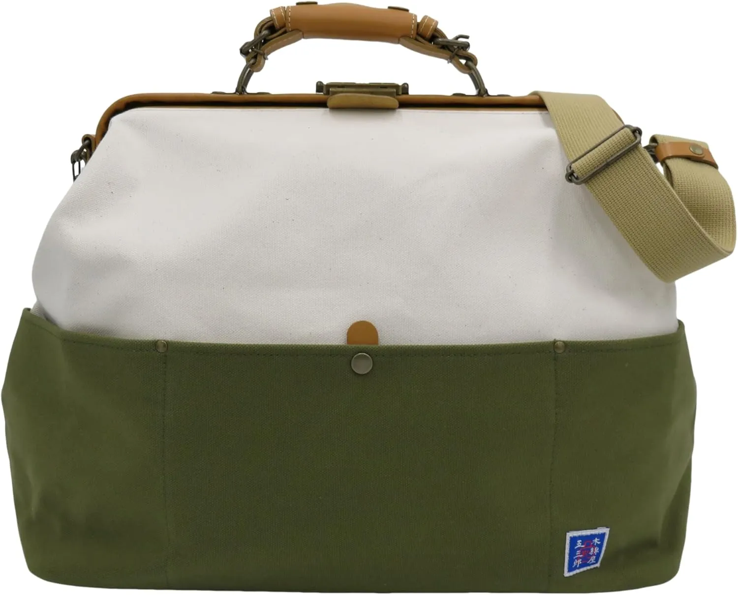 Two-Tone Fashionable Canvas Dareth Boston Bag
