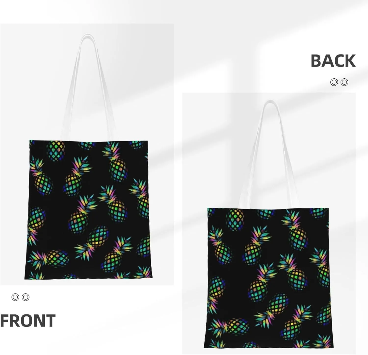 Upside Pineapple Grocery Bag Plays Well Others Reusable Shopping Bags with Handles Shopping Tote Grocery Bags