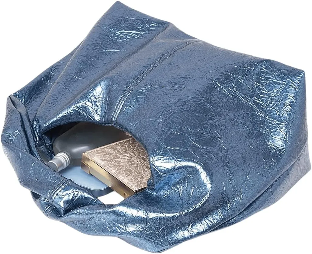 Verdusa Women's Ruched Hobo Mini Handbag Clutch Purse Dumpling Pouch Bag