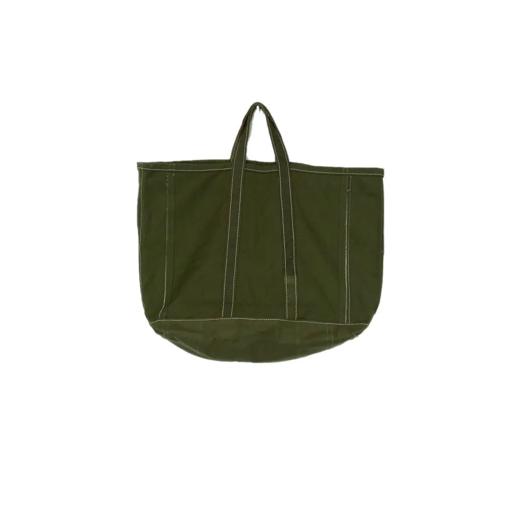 Vintage Military Green Coal Tote Bag