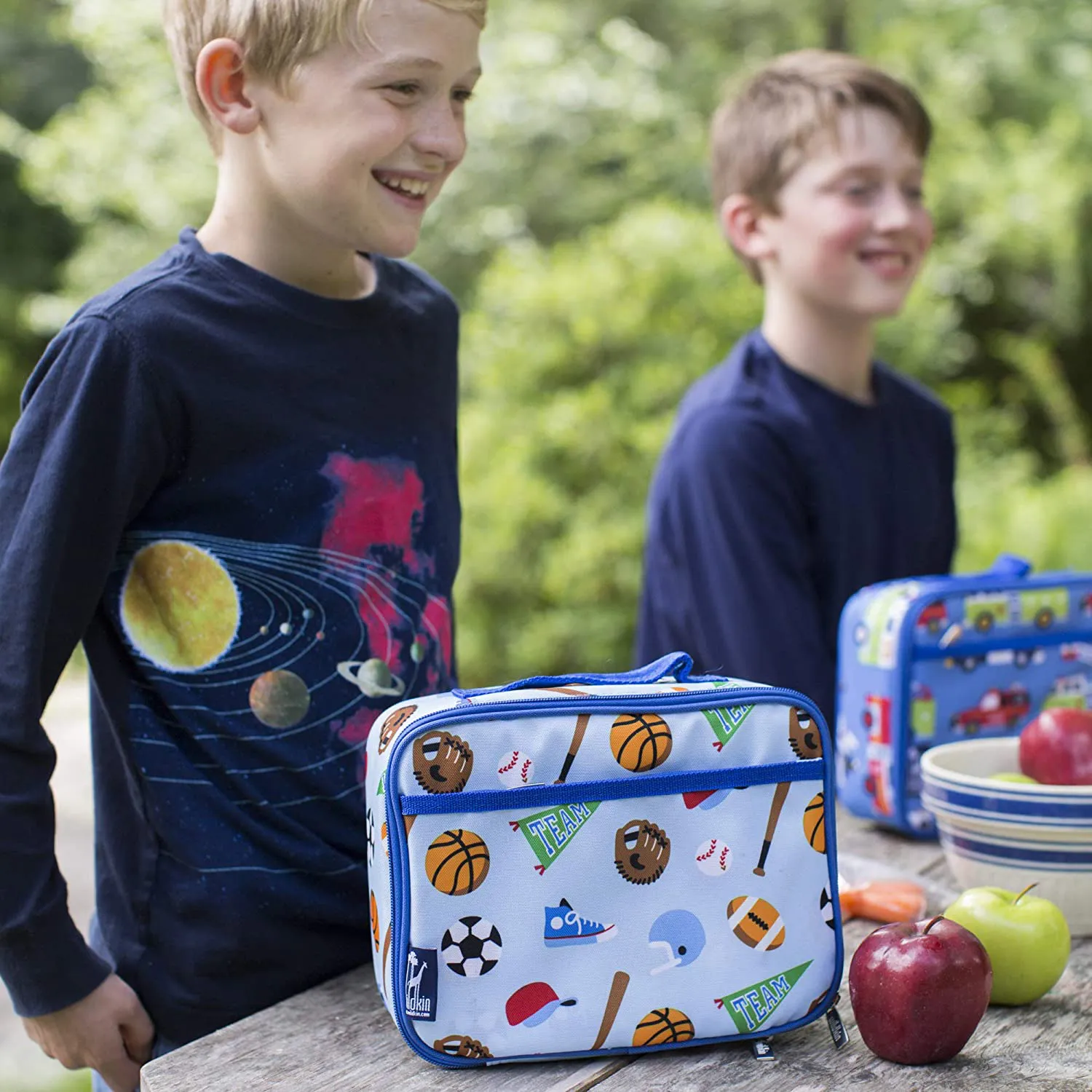 Wildkin Kids Insulated Lunch Box Bag for Boys and Girls, Perfect Size for Packing Hot or Cold Snacks for School and Travel, Mom's Choice Award Winner, BPA-free, Olive Kids (Out of this World)
