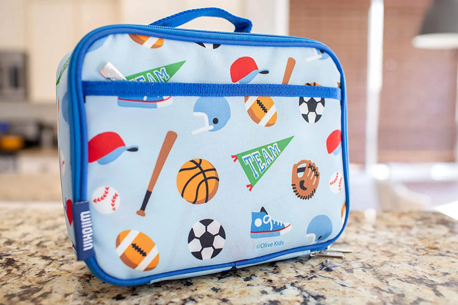 Wildkin Kids Insulated Lunch Box Bag for Boys and Girls, Perfect Size for Packing Hot or Cold Snacks for School and Travel, Mom's Choice Award Winner, BPA-free, Olive Kids (Out of this World)
