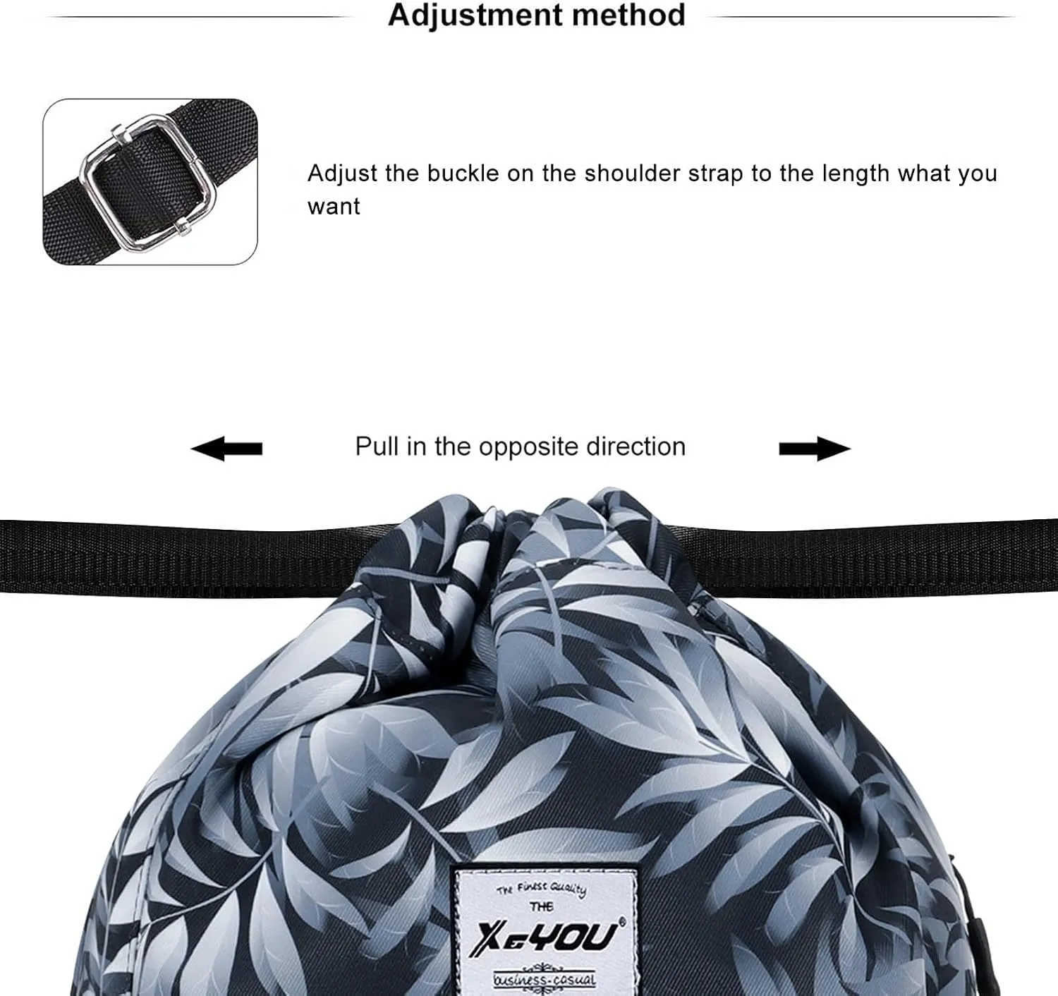 XEYOU Drawstring Sports Backpack Lightweight Gym Yoga Sackpack Shoulder Rucksack Casual Outdoor Daypack for Women and Men