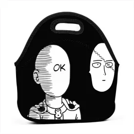 XiaoruBF One Punch Man Lunch Tote Paranormal Waterproof Reusable Lunch Bags for Men Women Adults Kids Toddler Nurses with Adjustable Shoulder Strap - Best Travel Bag